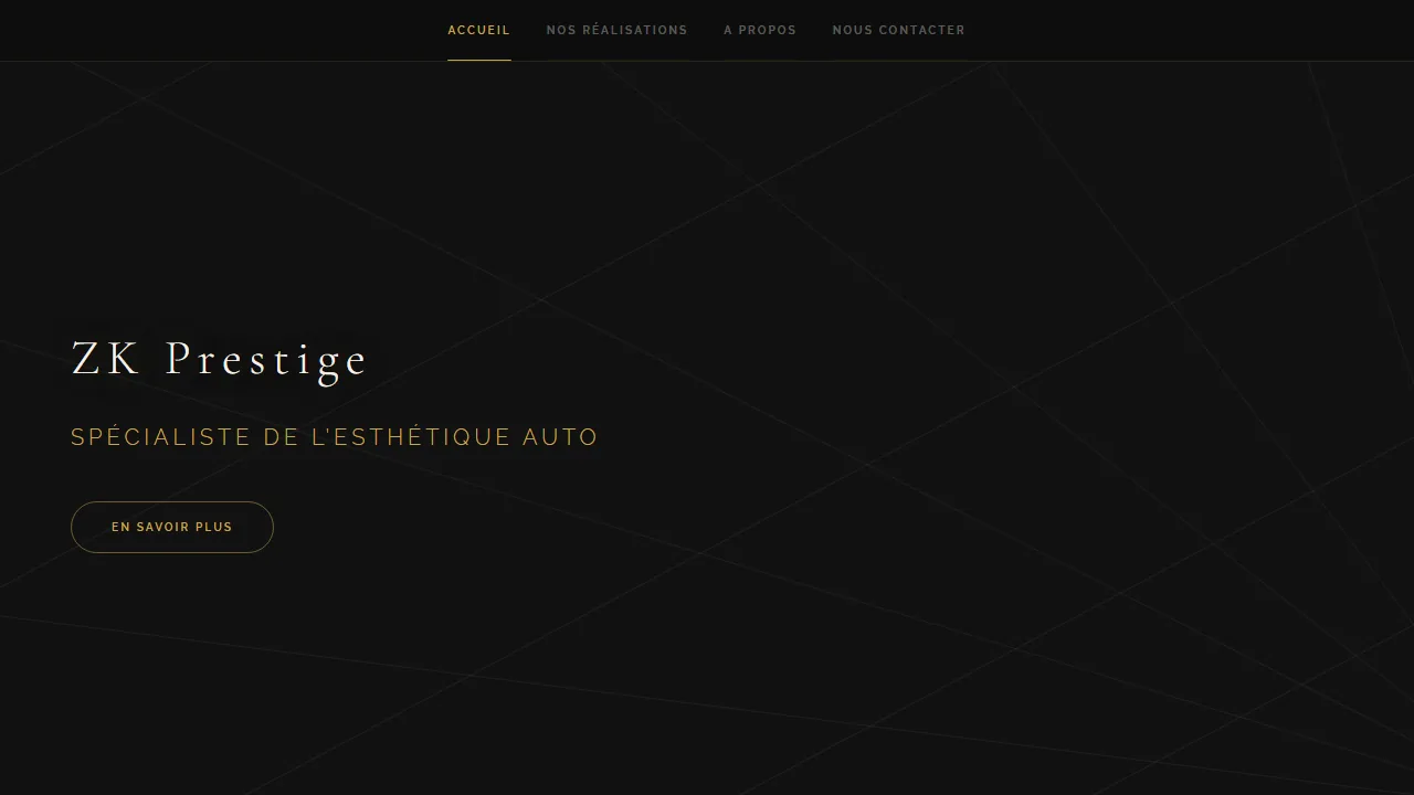 ZK Prestige — site vitrine d'un spécialiste esthétique automobile